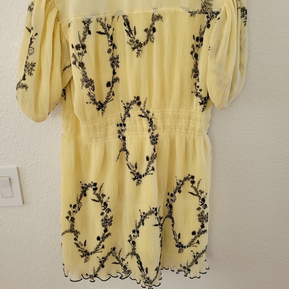 Ganni Yellow Floral Mini Dress - Picture 9 of 10